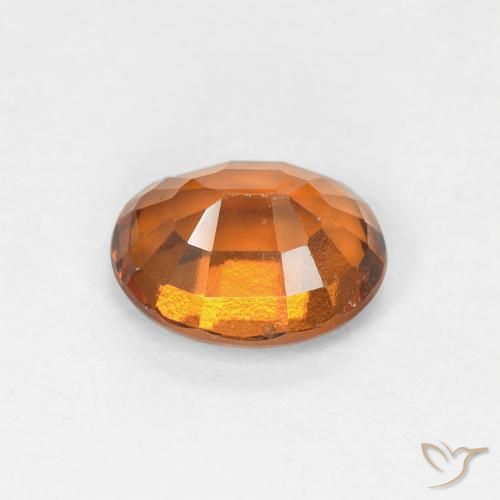 granate hessonita Naranja medio natural de 1.26 ct, Ovalada, VVS-VS