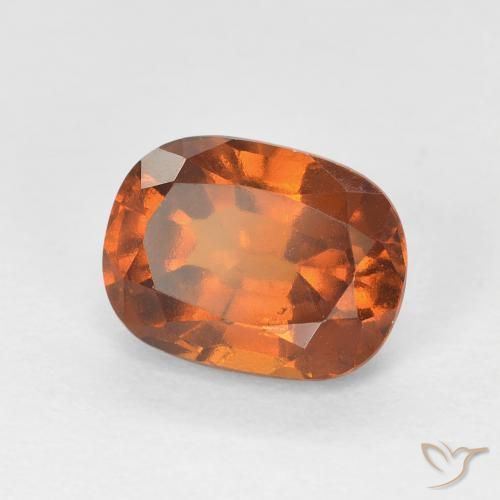 granate hessonita Naranja oscuro natural de 1.78 ct, Forma Cojín, VVS-VS