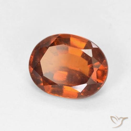 granate hessonita Medium Dark-Orange natural de 1.60 ct, Ovalada, VVS-VS