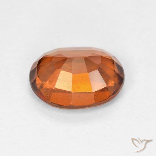 granate hessonita Medium Dark-Orange natural de 1.60 ct, Ovalada, VVS-VS