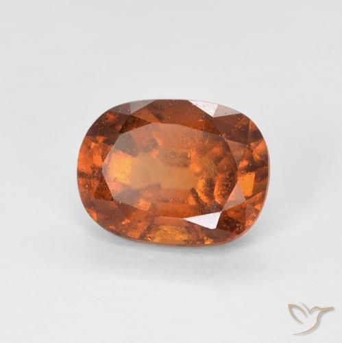 granate hessonita Naranja rojizo natural de 1.79 ct, Forma Cojín, VS