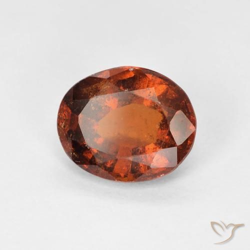 granate hessonita Ámbar naranja natural de 1.45 ct, Ovalada, VS