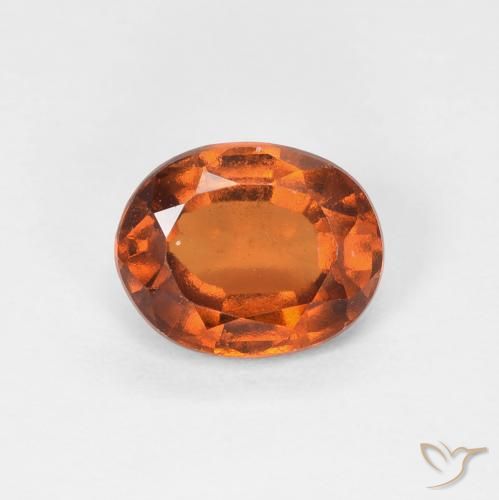 1.53ct Natural Medium Dark-Orange Granate Hessonita, Ovalada, VS