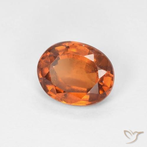 granate hessonita Medium Dark-Orange natural de 1.53 ct, Ovalada, VS