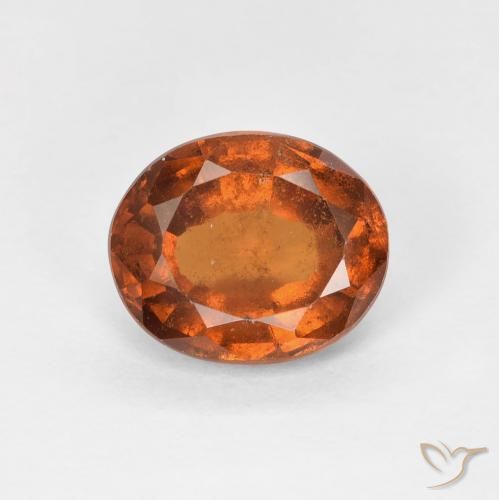 1.75ct Natural Medium Dark-Orange Granate Hessonita, Ovalada, VS