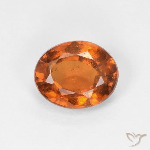 1.71ct Natural Naranja oscuro Granate Hessonita, Ovalada, VS