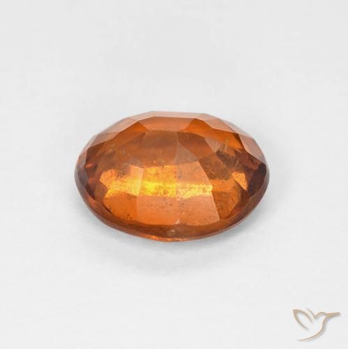 granate hessonita Naranja oscuro natural de 1.71 ct, Ovalada, VS