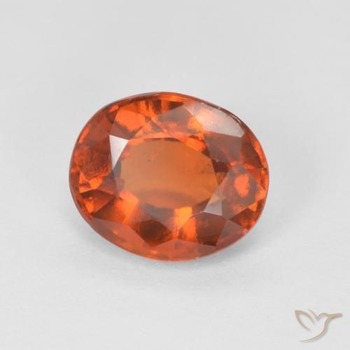 granate hessonita Medium Dark-Orange natural de 1.74 ct, Ovalada, VS