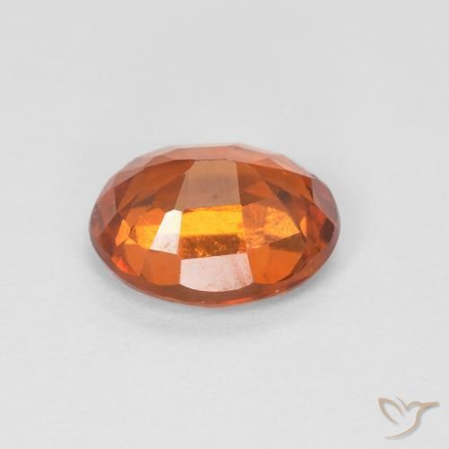 granate hessonita Naranja oscuro natural de 1.56 ct, Ovalada, VS