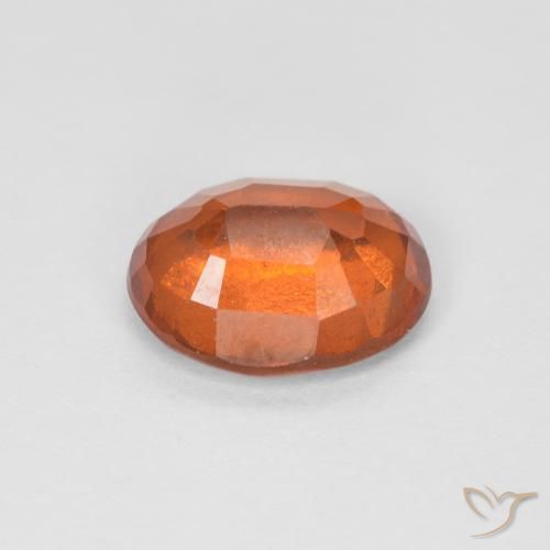 granate hessonita Naranja rojizo natural de 1.47 ct, Ovalada, VS