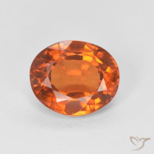 1.51ct Natural Medium Dark-Orange Granate Hessonita, Ovalada, VS