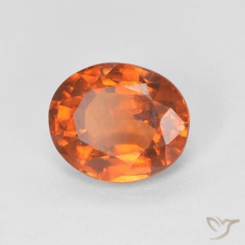 granate hessonita Medium Dark-Orange natural de 1.51 ct, Ovalada, VS