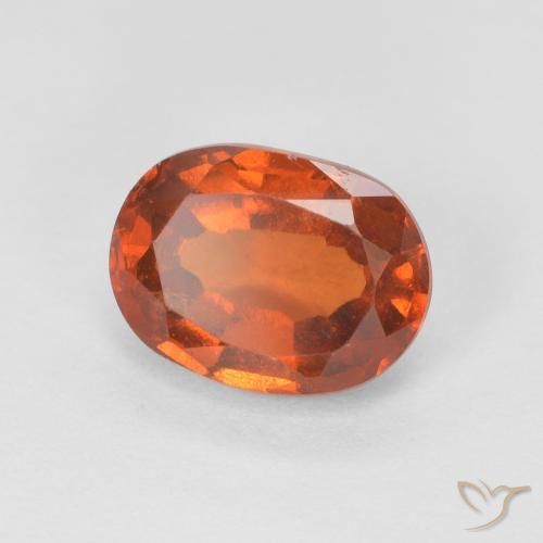 granate hessonita Medium Dark-Orange natural de 1.44 ct, Ovalada, VS