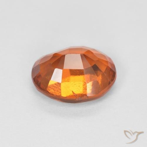 granate hessonita Naranja oscuro natural de 1.43 ct, Ovalada, VVS