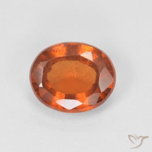 1.34ct Natural Medium Dark-Orange Granate Hessonita, Ovalada, VS
