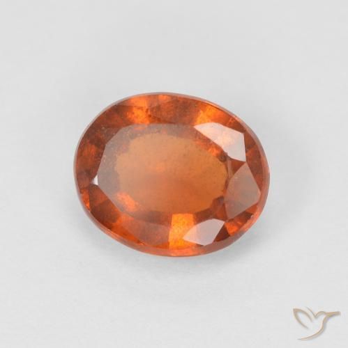 granate hessonita Medium Dark-Orange natural de 1.34 ct, Ovalada, VS