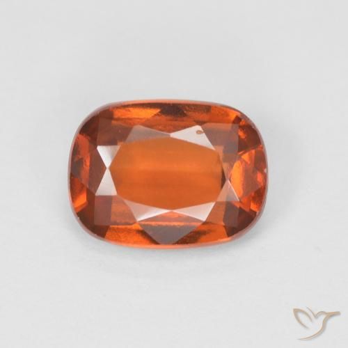 1.58ct Natural Naranja medio granate hessonita, Forma Cojín, VS-SI