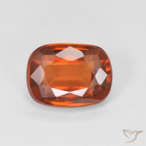 1.90ct Natural Naranja rojizo granate hessonita, Forma Cojín, VS-SI