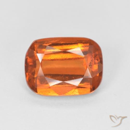 2.64ct Natural Naranja medio granate hessonita, Forma Cojín, VS