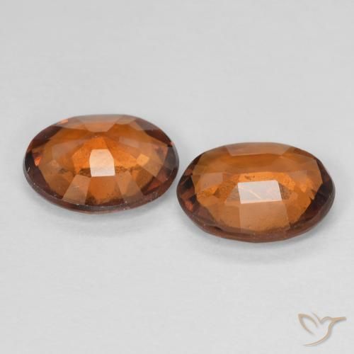 Gemas de granate hessonita Naranja oscuro natural de 2.93 ct, Ovalada, VS-SI