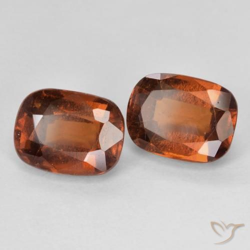 Gemas de granate hessonita Naranja oscuro natural de 4.13 ct, Forma Cojín, VS-SI