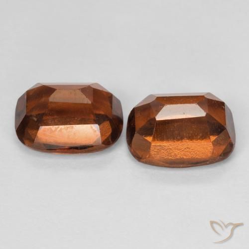 Gemas de granate hessonita Naranja oscuro natural de 4.13 ct, Forma Cojín, VS-SI