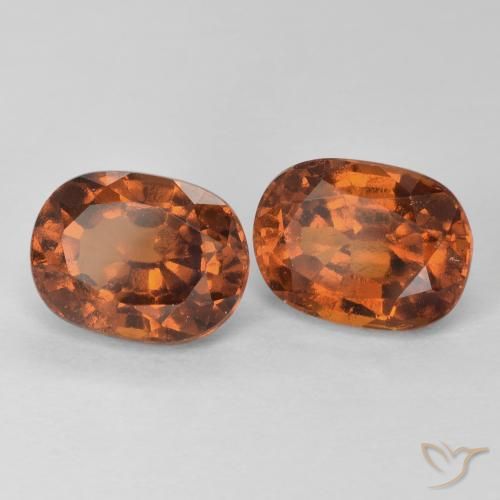 Gemas de granate hessonita Ámbar naranja natural de 3.94 ct, Forma Cojín, VS-SI