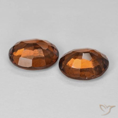 Gemas de granate hessonita Naranja oscuro natural de 2.88 ct, Ovalada, VS-SI