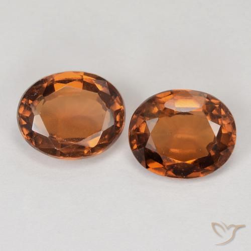 3.02ctw Natural Ámbar naranja Granate Hessonita, Ovalada, VS-SI