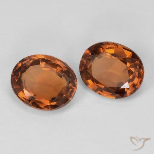 Gemas de granate hessonita Ámbar naranja natural de 3.02 ct, Ovalada, VS-SI