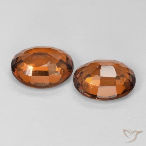 Gemas de granate hessonita Ámbar naranja natural de 3.02 ct, Ovalada, VS-SI