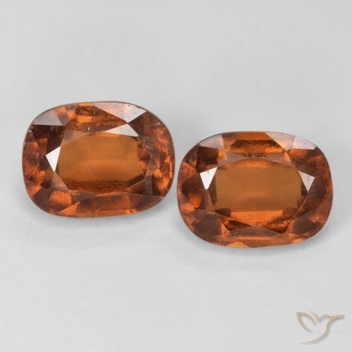 3.60ctw Natural Naranja oscuro granate hessonita, Forma Cojín, VS-SI