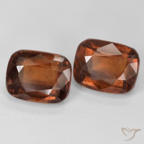 Gemas de granate hessonita Ámbar naranja natural de 6.08 ct, Forma Cojín, VS-SI