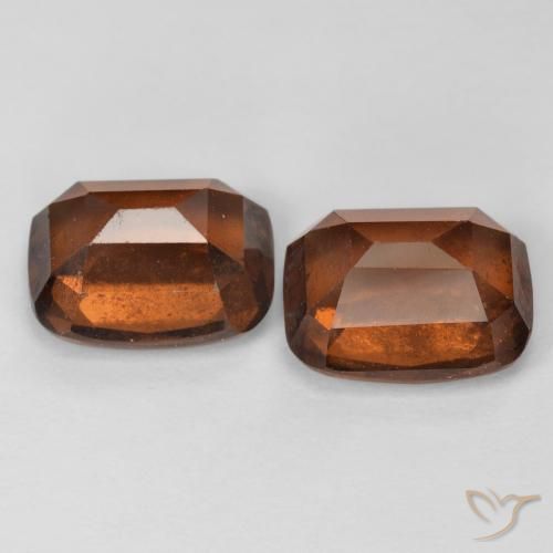Gemas de granate hessonita Ámbar naranja natural de 6.08 ct, Forma Cojín, VS-SI