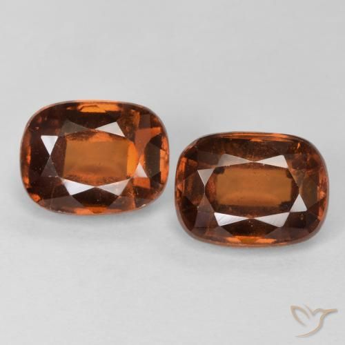 3.90ctw Natural Ámbar naranja granate hessonita, Forma Cojín, VS-SI