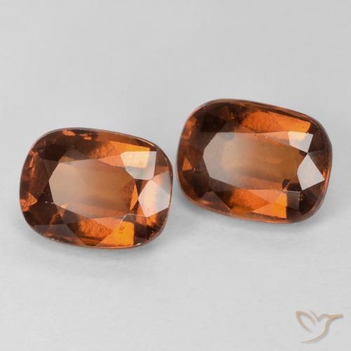 Gemas de granate hessonita Ámbar naranja natural de 3.90 ct, Forma Cojín, VS-SI