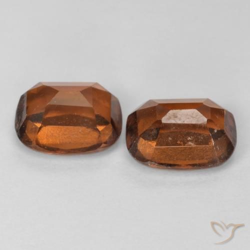 Gemas de granate hessonita Ámbar naranja natural de 3.90 ct, Forma Cojín, VS-SI