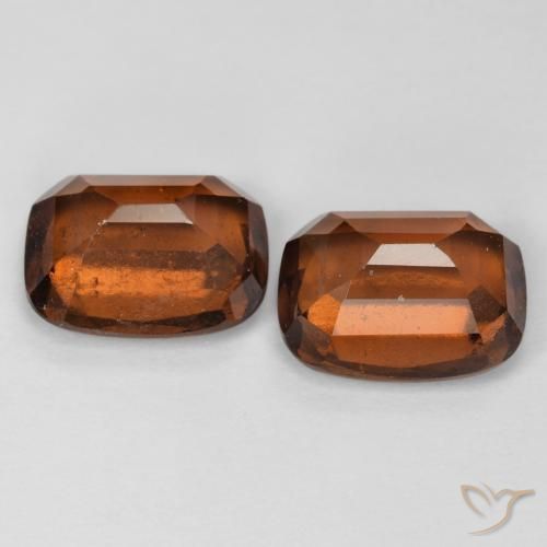 Gemas de granate hessonita Naranja oscuro natural de 5.38 ct, Forma Cojín, VS-SI