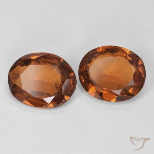 Gemas de granate hessonita Ámbar naranja natural de 3.47 ct, Ovalada, VS-SI