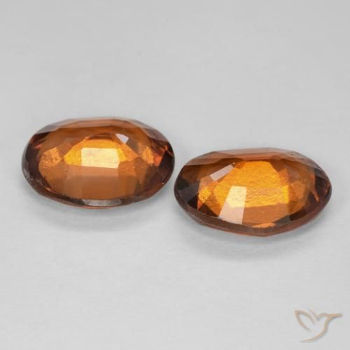 Gemas de granate hessonita Ámbar naranja natural de 3.47 ct, Ovalada, VS-SI