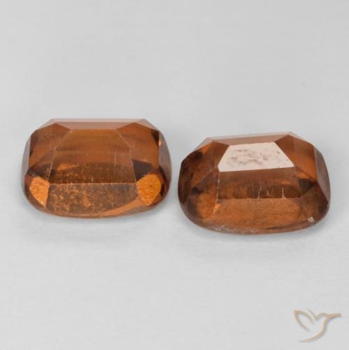 Gemas de granate hessonita Ámbar naranja natural de 4.35 ct, Forma Cojín, VS-SI