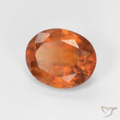 granate hessonita Naranja oscuro natural de 1.45 ct, Ovalada, VS-SI
