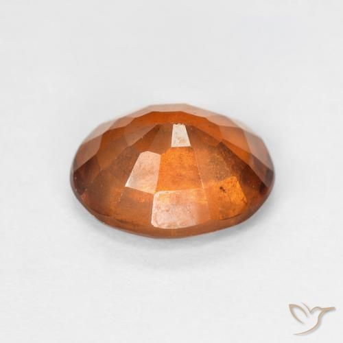granate hessonita Naranja oscuro natural de 1.45 ct, Ovalada, VS-SI