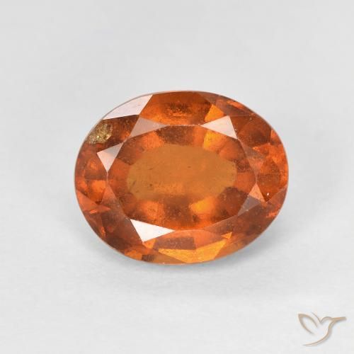 2.66ct Natural Naranja oscuro Granate Hessonita, Ovalada, VS-SI