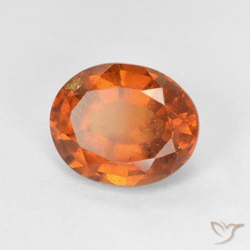 granate hessonita Naranja oscuro natural de 2.66 ct, Ovalada, VS-SI