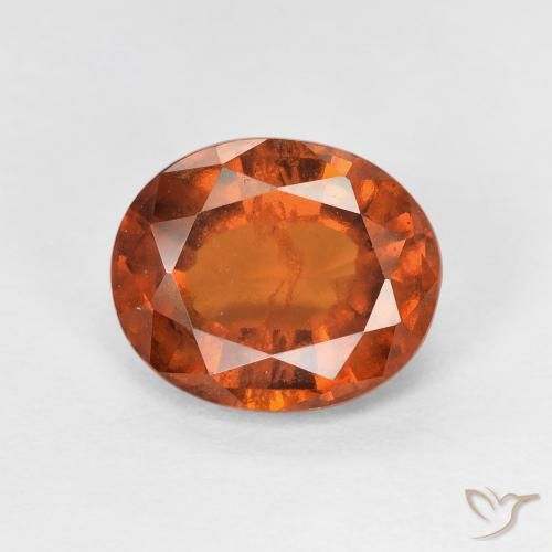 2.67ct Natural Medium Dark-Orange Granate Hessonita, Ovalada, VS-SI