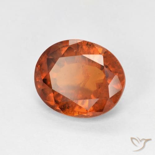 granate hessonita Medium Dark-Orange natural de 2.67 ct, Ovalada, VS-SI