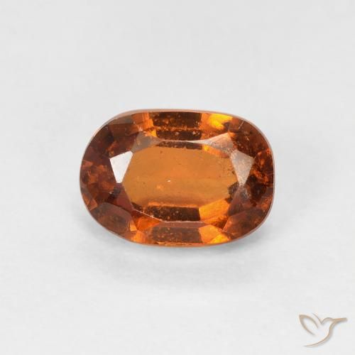 1.32ct Natural Naranja oscuro Granate Hessonita, Ovalada, VS