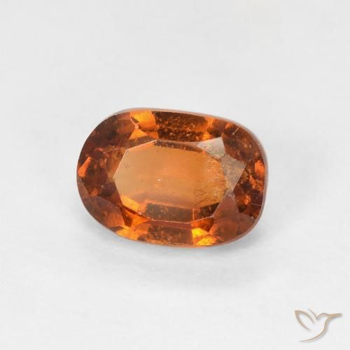 granate hessonita Naranja oscuro natural de 1.32 ct, Ovalada, VS