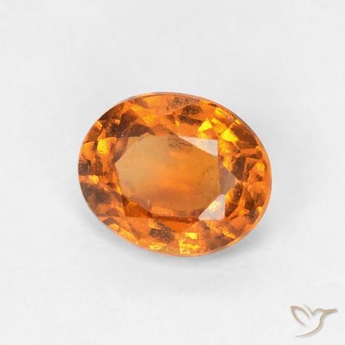 granate hessonita Naranja medio natural de 0.77 ct, Ovalada, VS